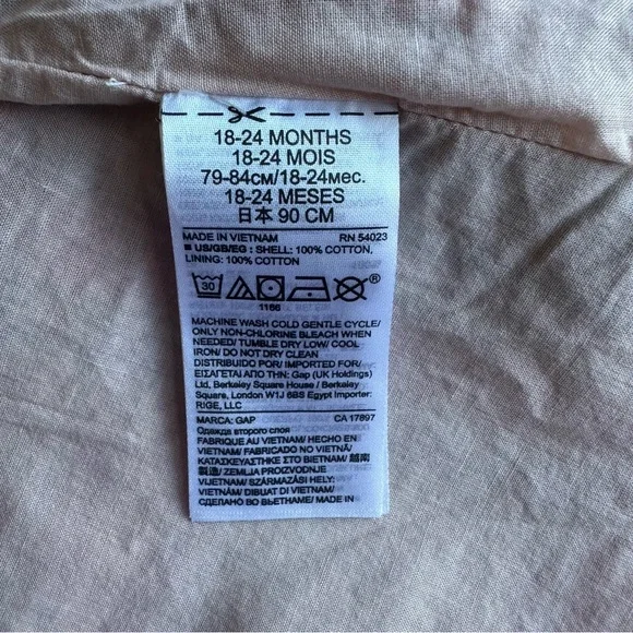 Baby Gap|Plaid Pink Collared Dress|Size 18-24m Long Sleeve Button down - Picture 4 of 5